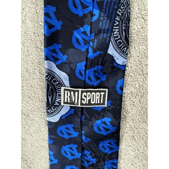 Vintage University of North Carolina UNC Tar Heels Logo Mens 100% Silk‎ Neck Tie - Picture 4 of 7